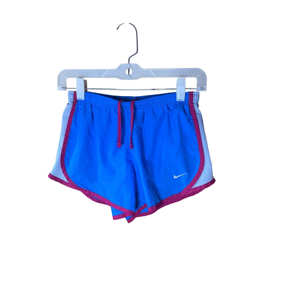 Nike Kids Dri-FIT Running Shorts Blue Pink Grey Mesh Athletic Size Medium M